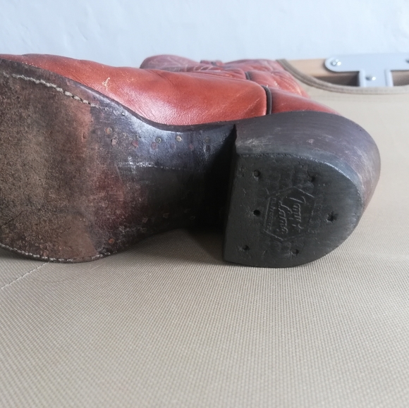 Vintage Tony Lama Leather Cowboy Boots Size 6.5 - Picture 5 of 5